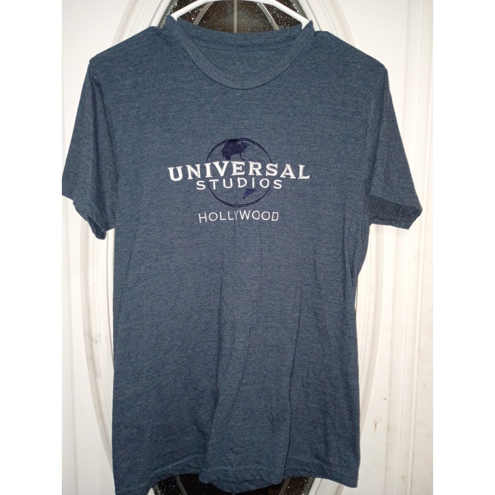 Universal Studios Hollywood Men's Blue Logo Crew Neck Short Sleeve T-Shirt S